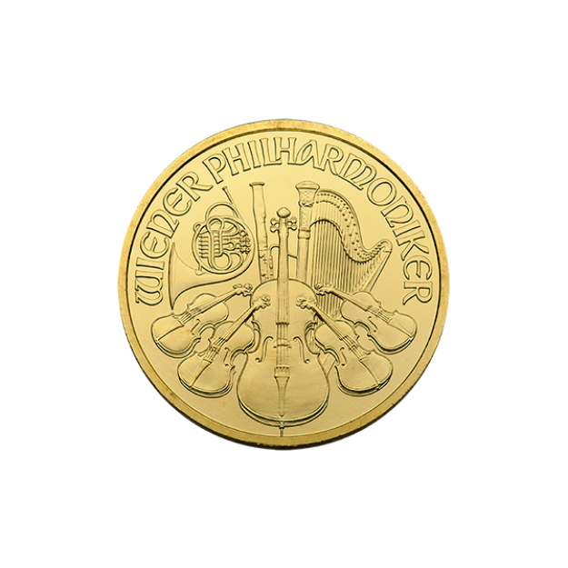 Picture of Gold Austrian Philharmonic 1/4 Ounce- .9999 fine gold