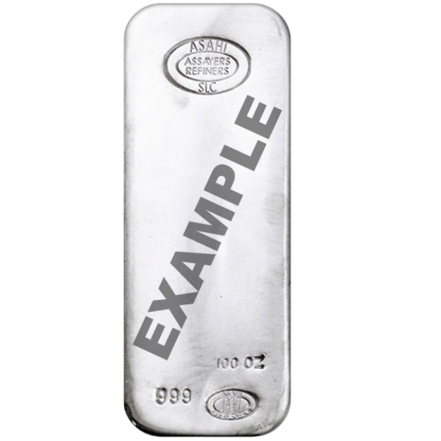 Picture of Silver Bar 100 Ounce - .999 fine silver