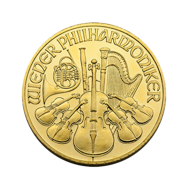 Picture of Gold Austrian Philharmonic 1/2 Ounce - .9999 fine gold