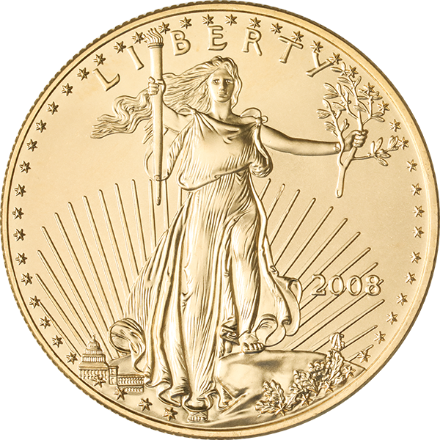 Show details for Gold American Eagle 1 Ounce - .9166 fine gold Picture of Gold American Eagle 1 Ounce - .9166 fine gold