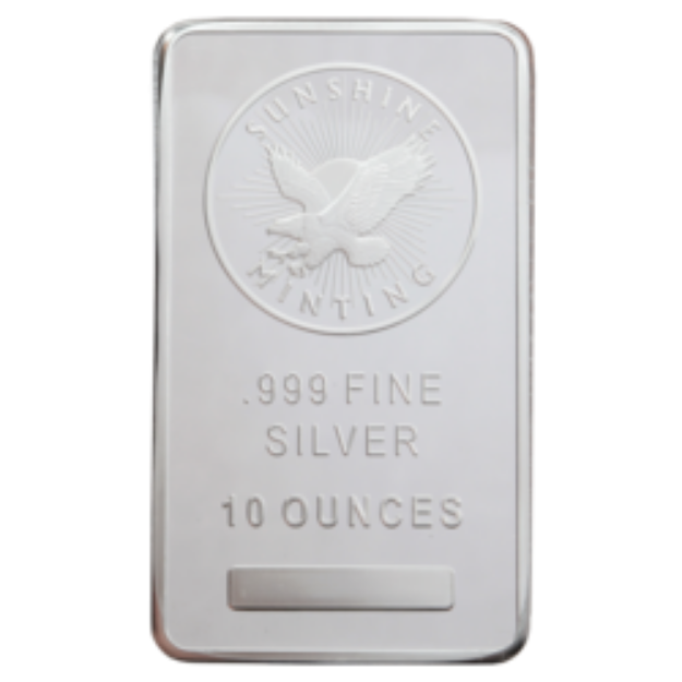 Picture of Silver Bar 10 ounce - .999 fine silver