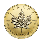 Picture of Gold Canadian Maple Leaf 1/2 Ounce - .9999 fine gold