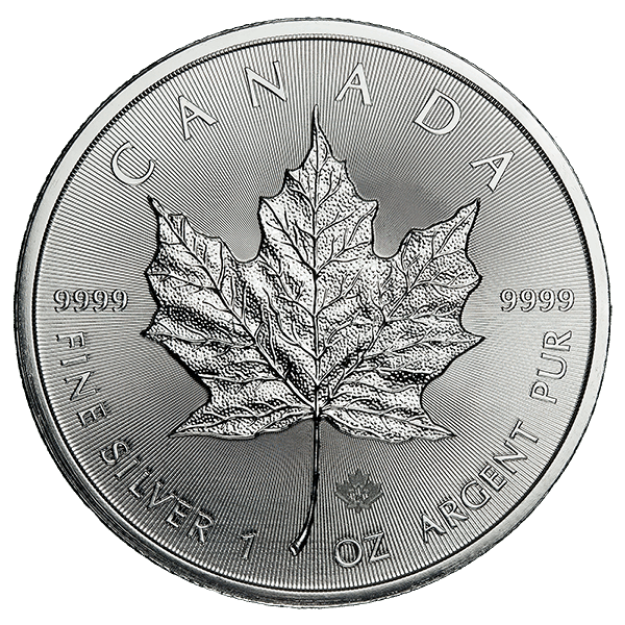 Picture of Silver Canadian Maple Leaf 1 Ounce - .999 fine silver