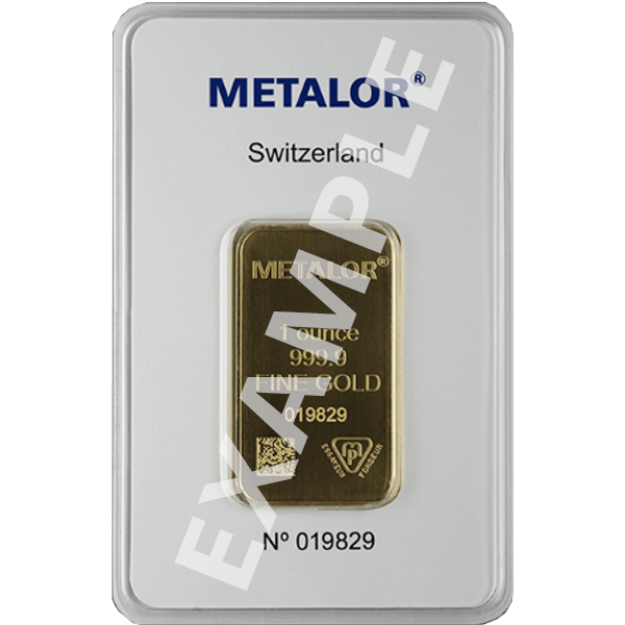 Picture of Gold Bar 1 Ounce- .9999 fine gold