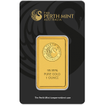 Picture of Gold Bar 1 Ounce - Perth Mint - .9999 fine gold
