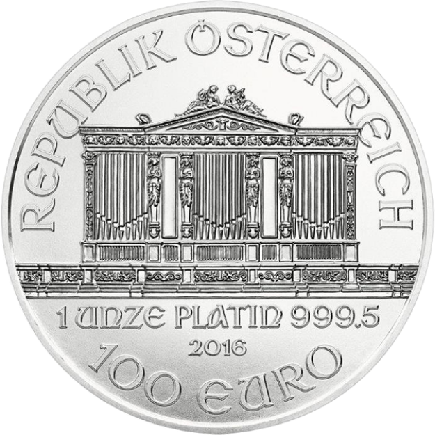 Picture of Platinum Austrian Philharmonic 1 ounce - .9995 fine platinum
