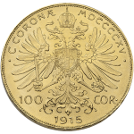 Picture of Gold Austrian 100 Coronas - .900 fine gold